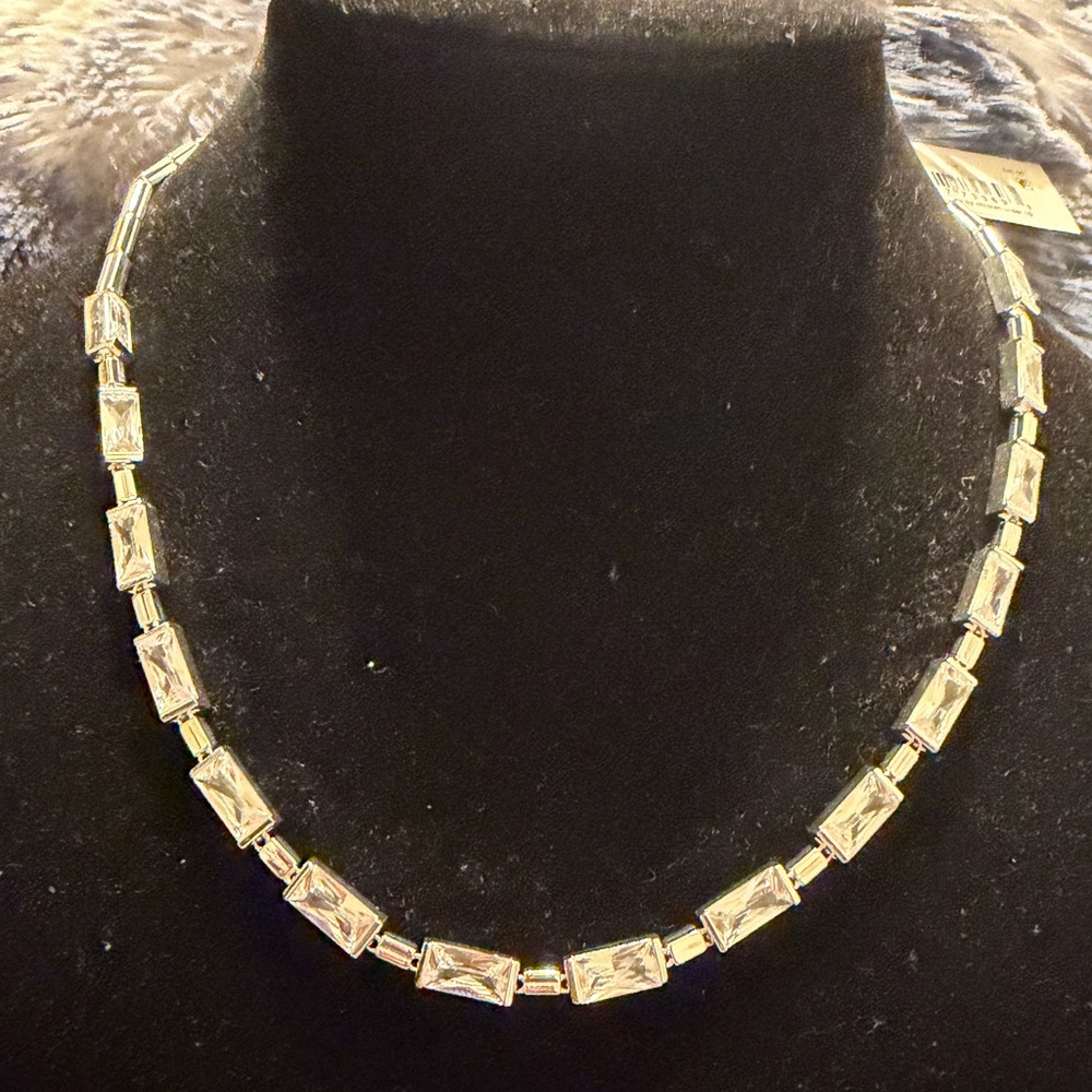 Anne Klein | NWT | Silver Cubic Zirconia Necklace & Bangle Set
